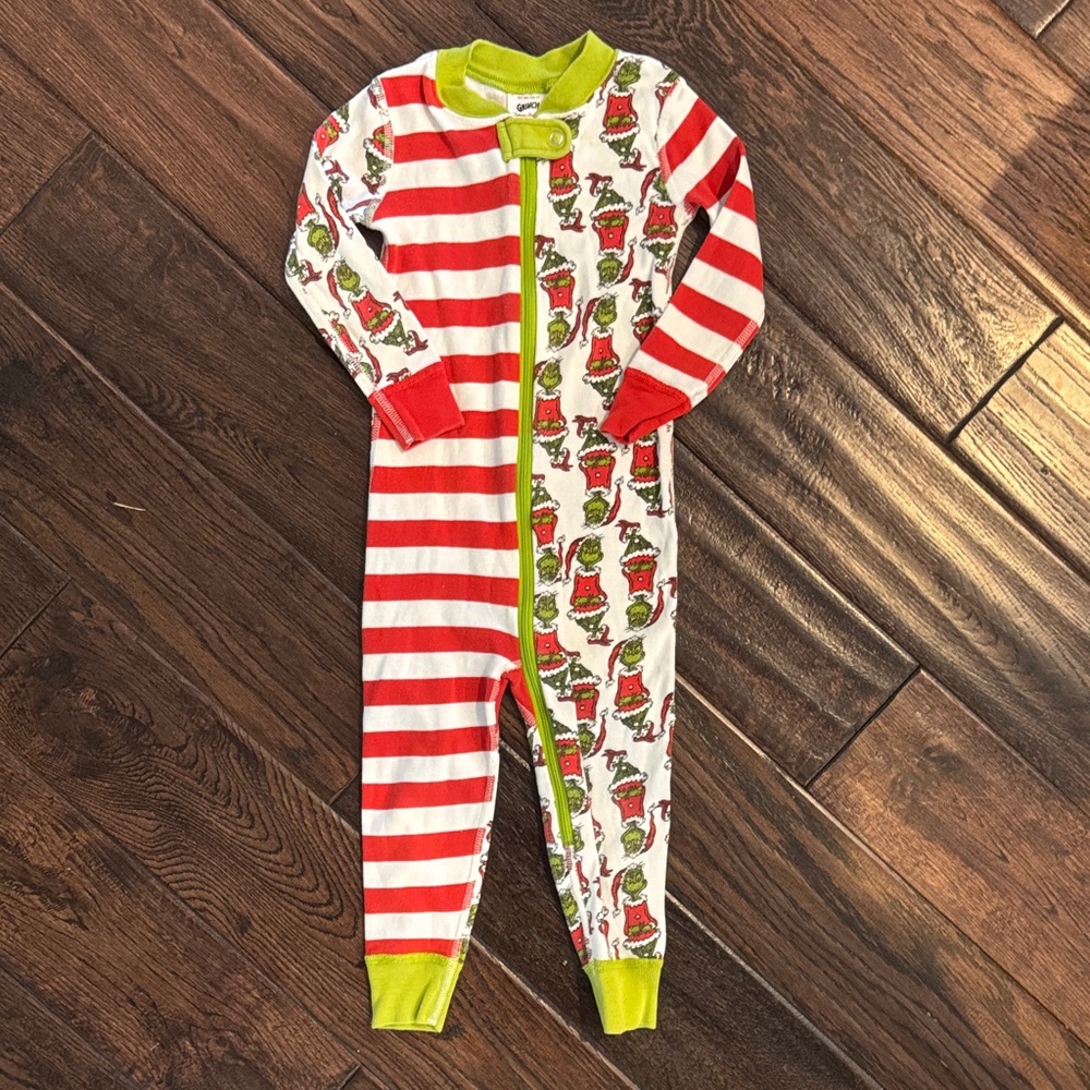 Hanna Andersson Red and White Striped Kids Footie